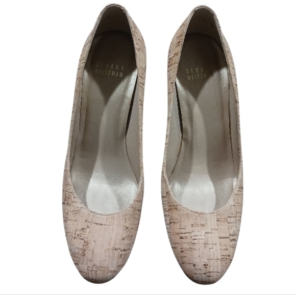 Stuart Weitzman Natural Cork Heels - Picture 6 of 14